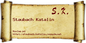 Staubach Katalin névjegykártya