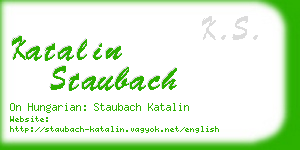 katalin staubach business card